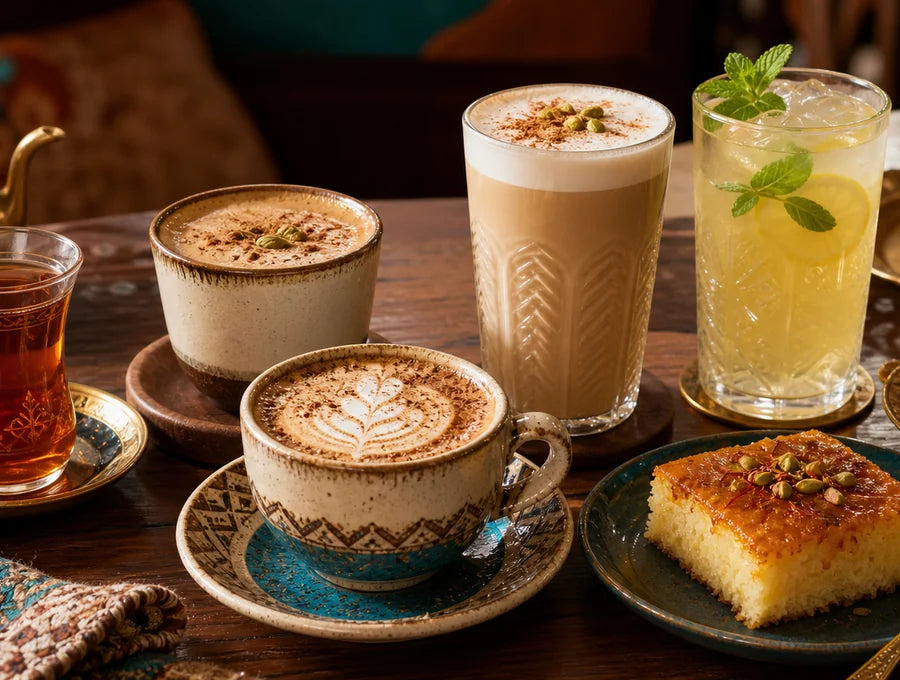 Cafe drink prepared at Yemeni Corner